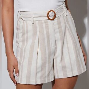 NEW striped linen shorts